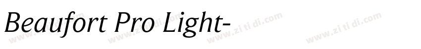 Beaufort Pro Light字体转换